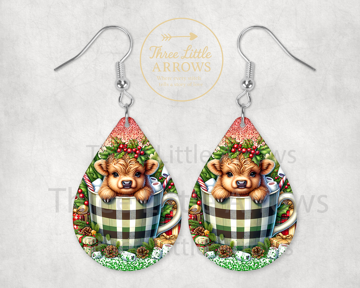 Highland Cow Christmas Mug