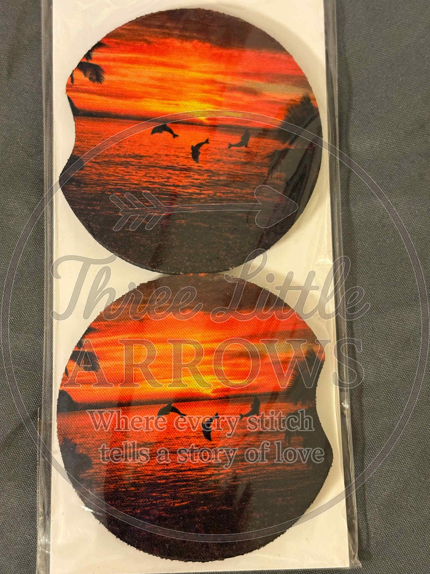 Dolphin Sunset Car Coasters
