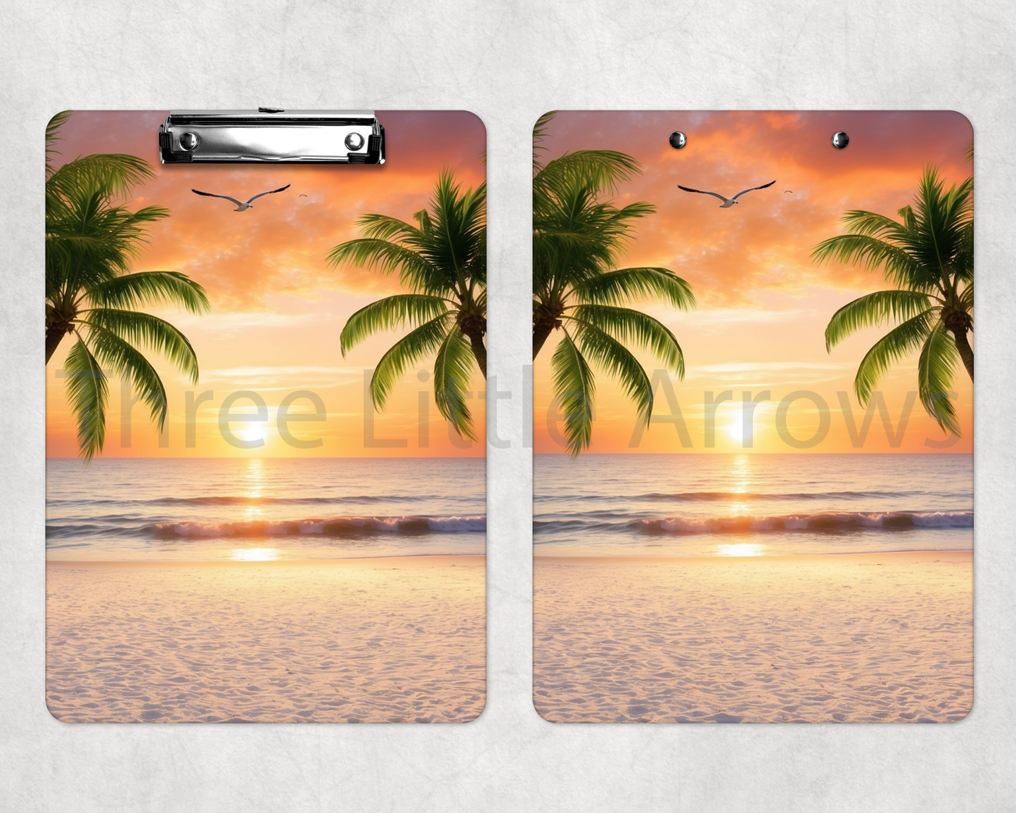 Tropical Sunset Beach Clipboard