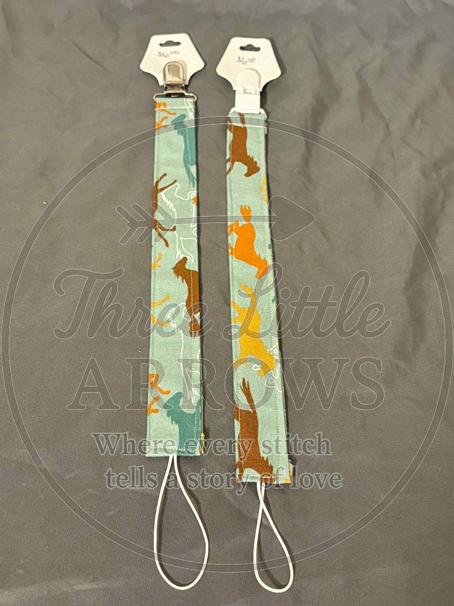 Western Horse & Horseshoe Pacifier Clip