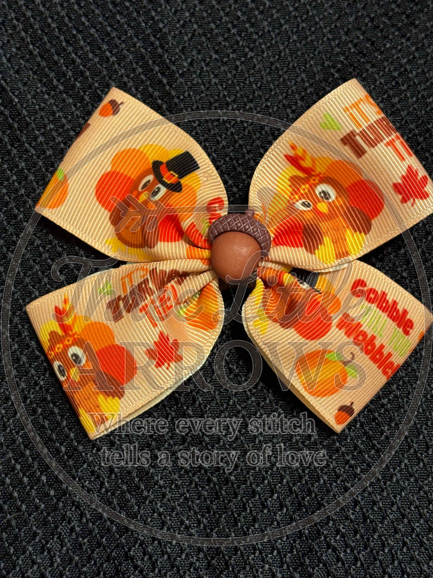 Gobble Gobble Thanksgiving Bow