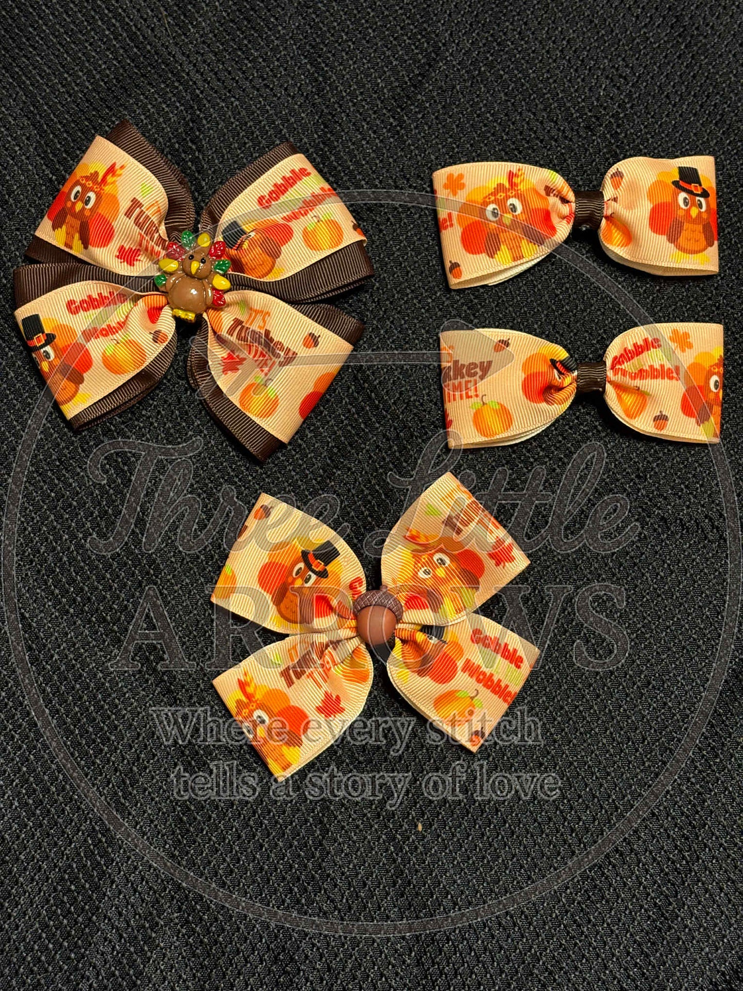 Gobble Gobble Thanksgiving Bow