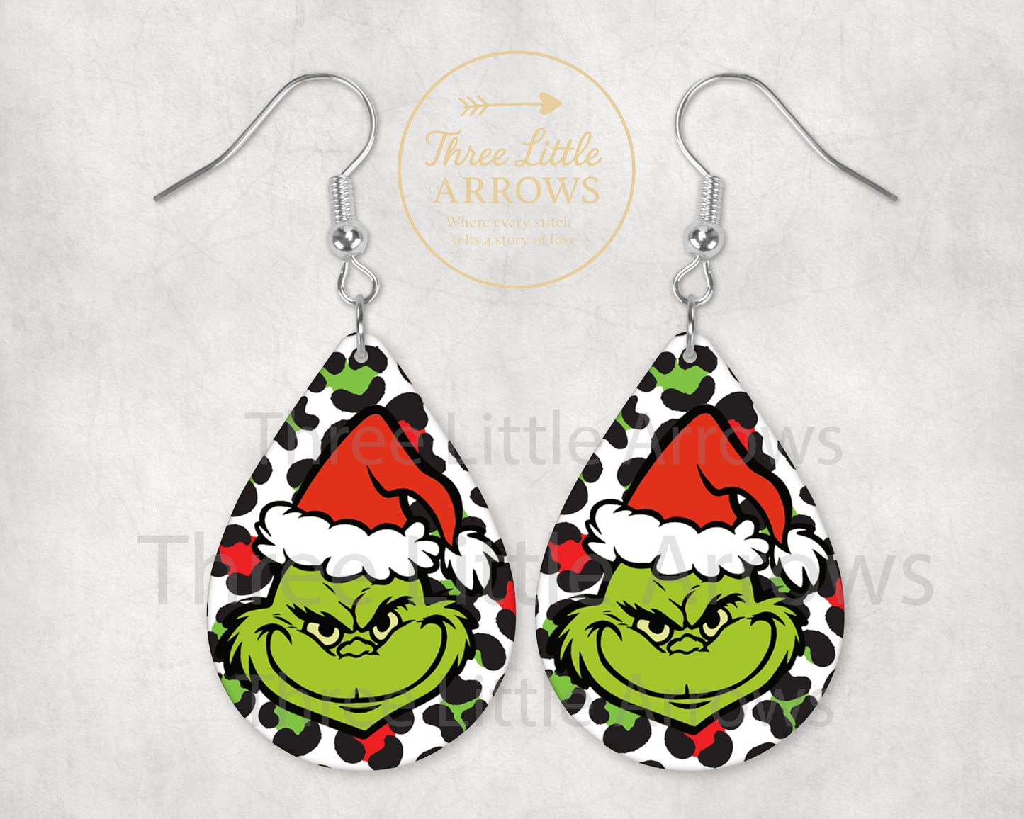 Grinch Christmas Earrings