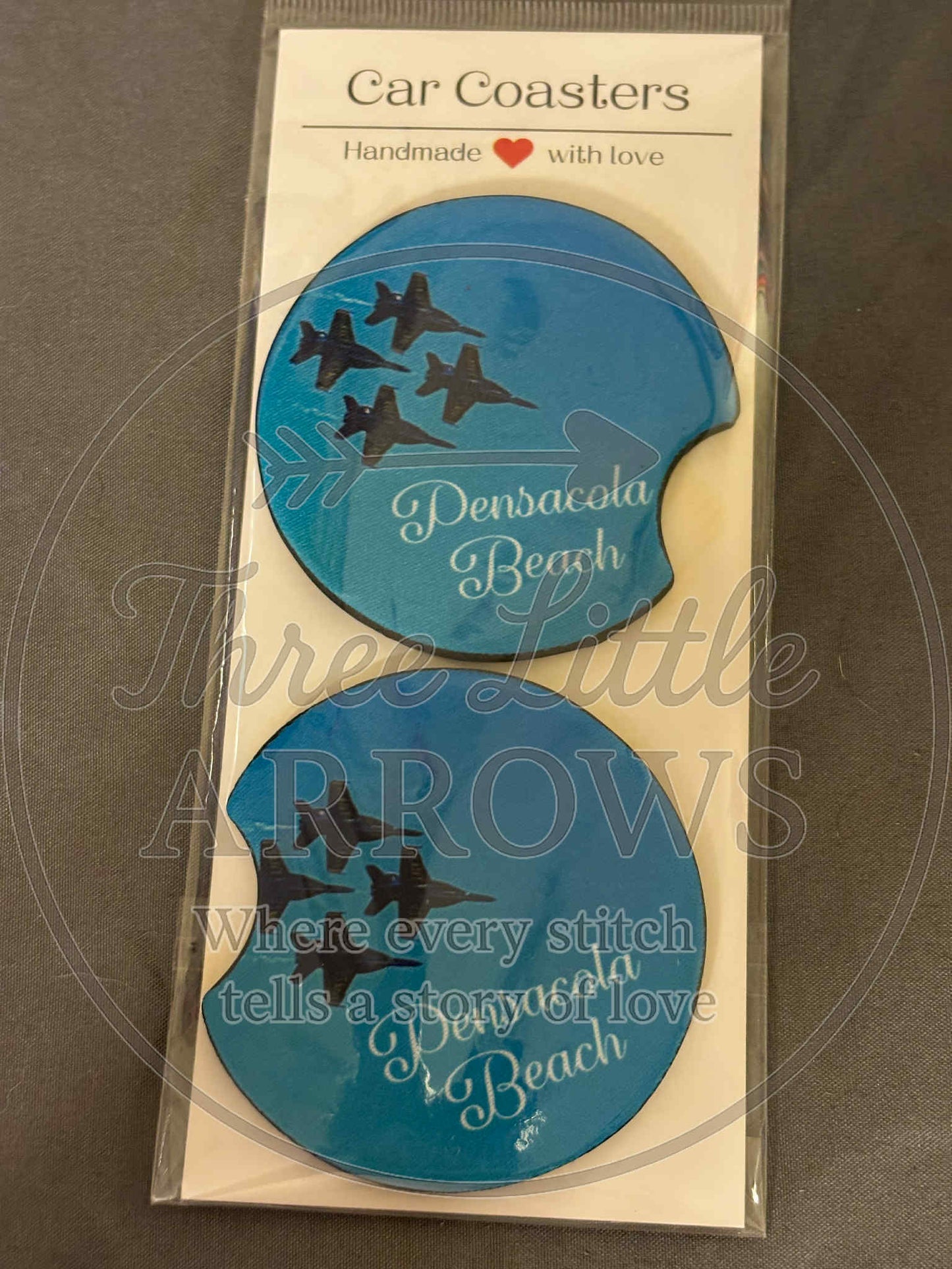Blue Angels Beach Car Coasters