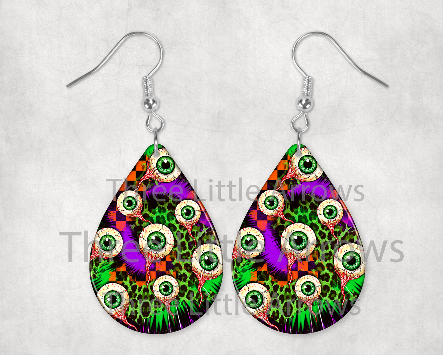 Creepy Eyeball Teardrop Earrings