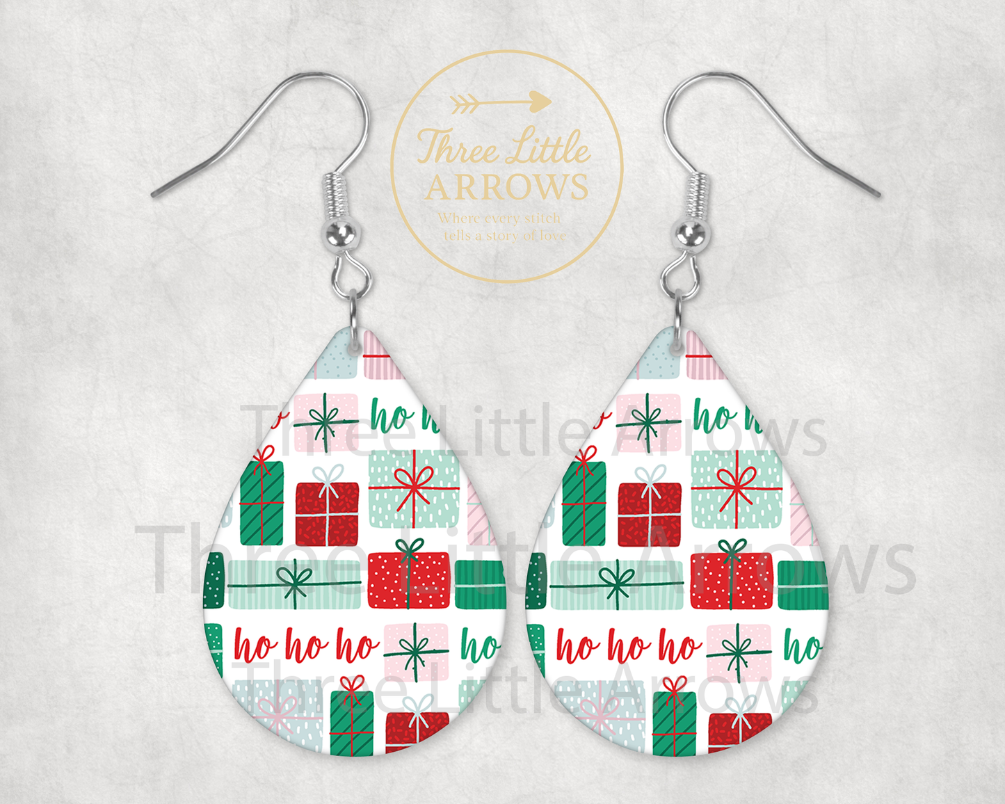 Ho Ho Ho Presents Christmas Earrings