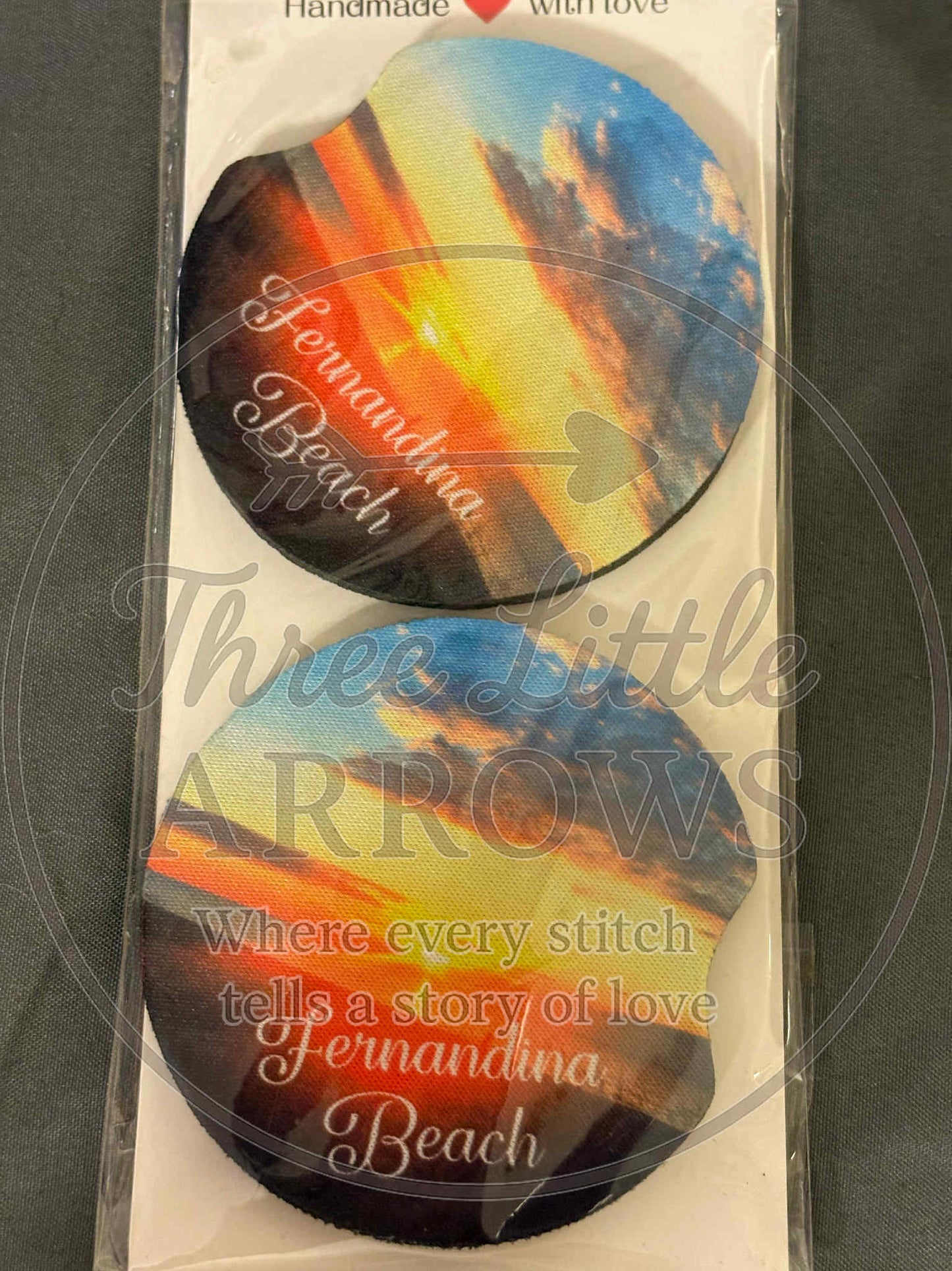 Fernandina Beach Sunset Car Coasters