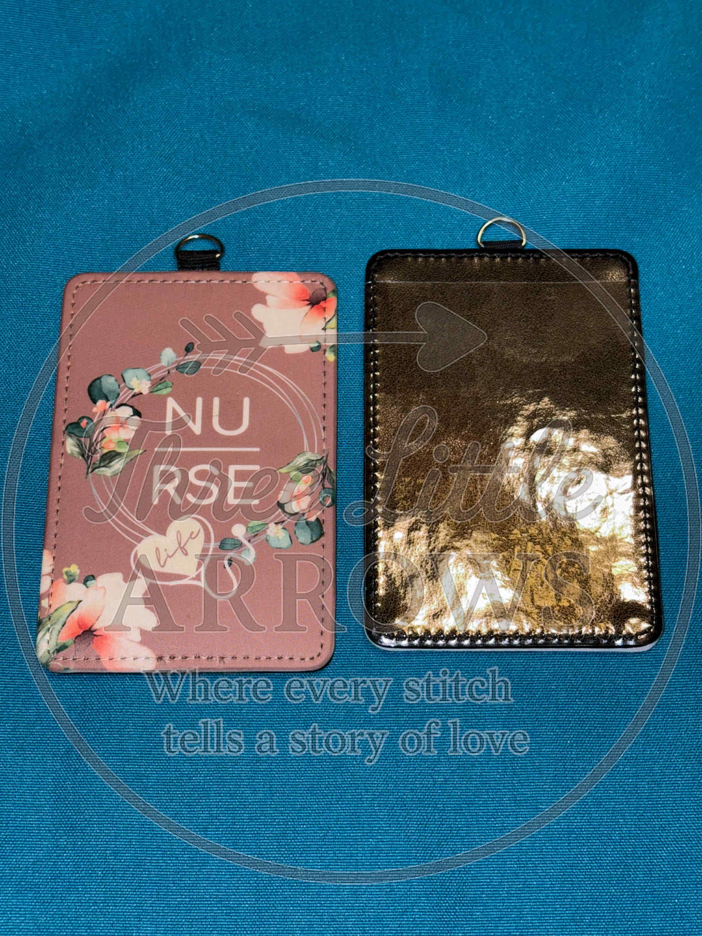 Floral Nurse Badge Holder