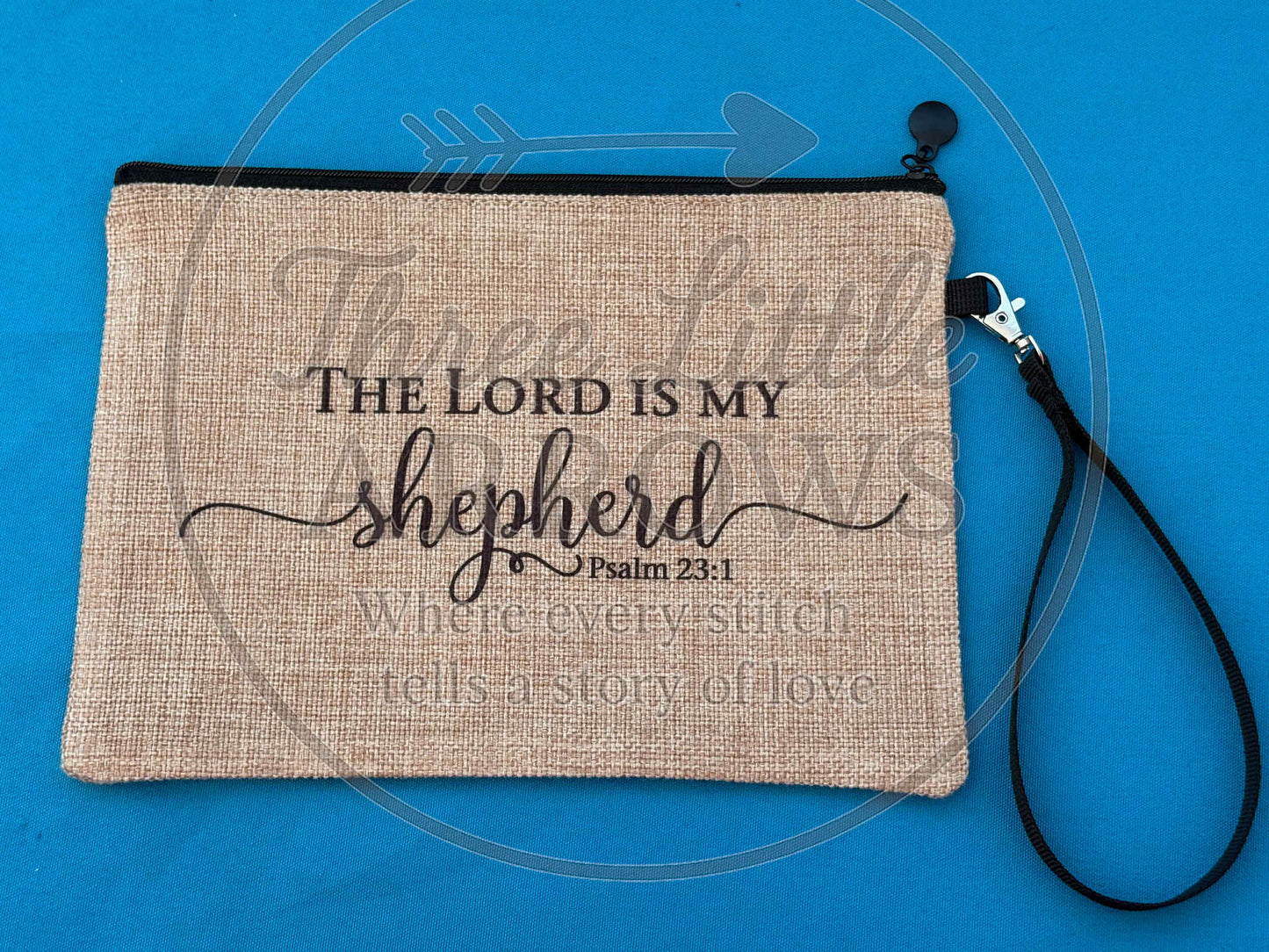 The Lord is My Shepherd Burlap Pouch