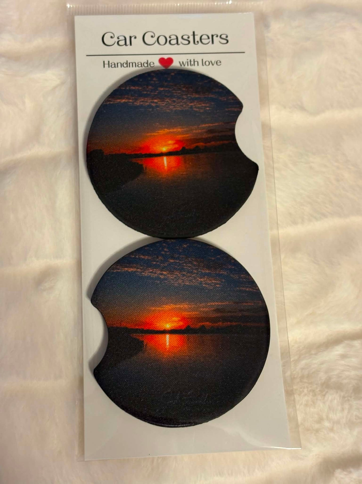 Golden Reflections – Pensacola Beach Car Coasters