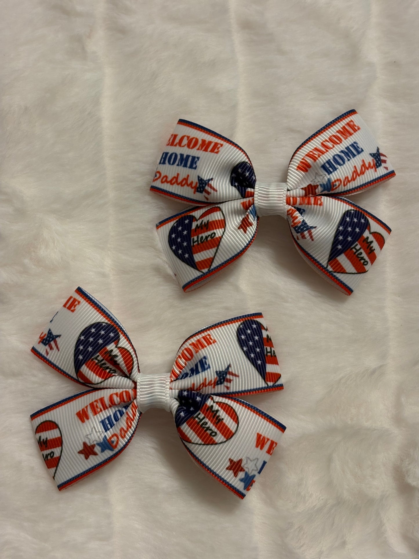 Welcome Home Daddy Hair Bows