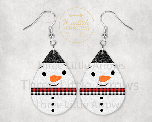 Santa Suit and Snowman Earrings
