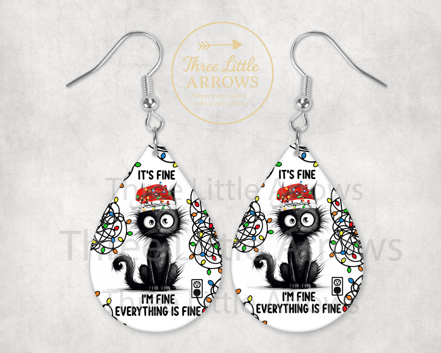 “It’s Fine, Everything Is Fine” Christmas Cat