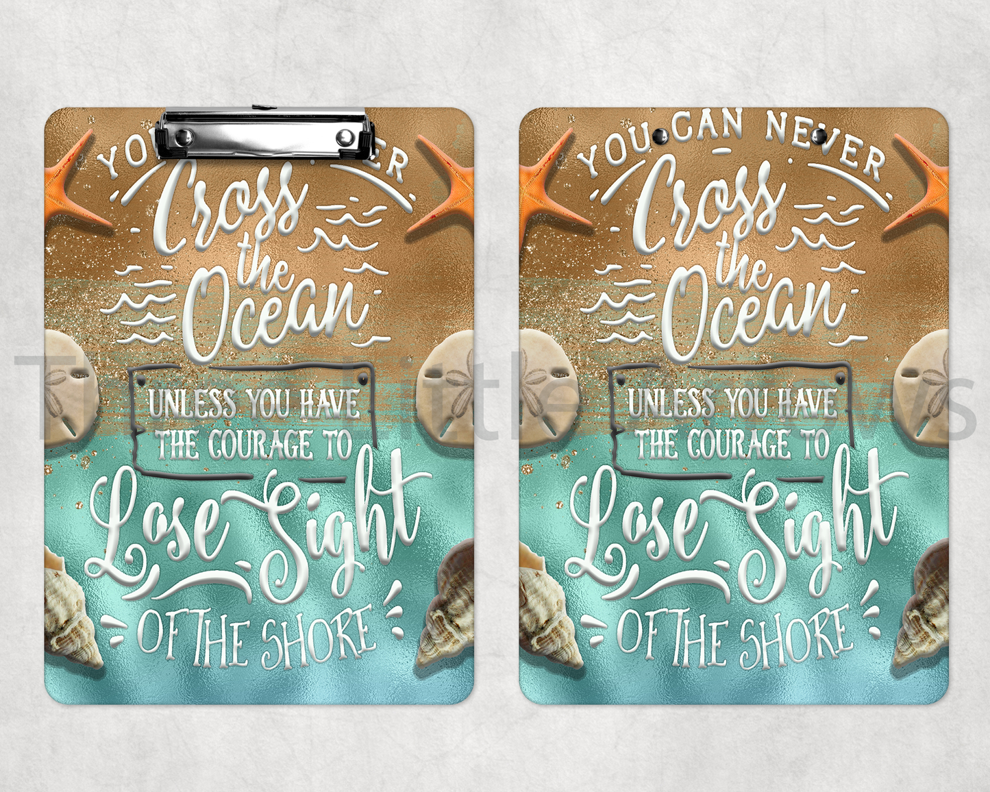 “Cross the Ocean” Inspirational Coastal Clipboard