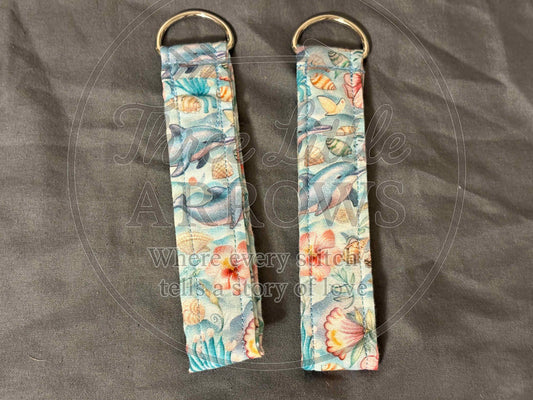 Dolphin & Seashell Wristlet Keychains
