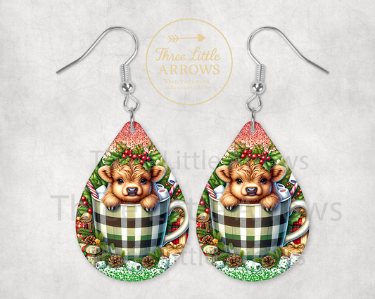 Highland Cow Christmas Mug