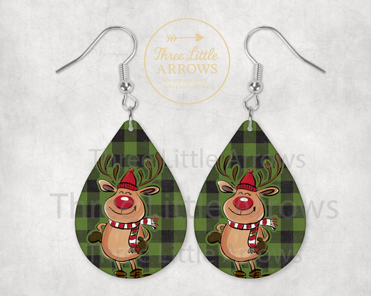 Cozy Christmas Reindeer Earrings