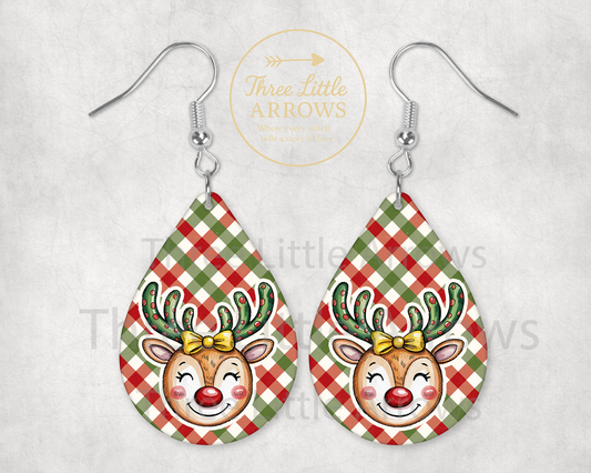 Holly Berry Reindeer Earrings