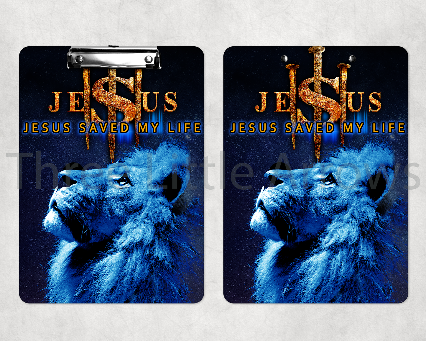“Jesus Saved My Life” Lion Faith Clipboard