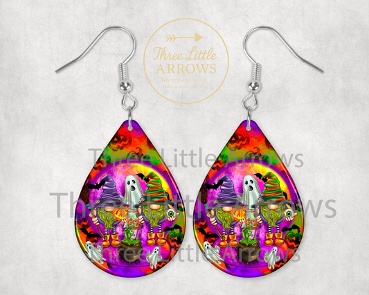 Halloween Gnome & Ghost Earrings