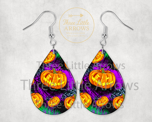Jack-O’-Lantern Pumpkin Earrings