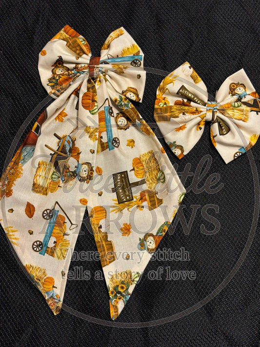 Scarecrow & Harvest Bow Set