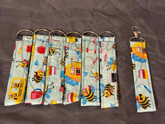 School Bees Wristlet Keychains