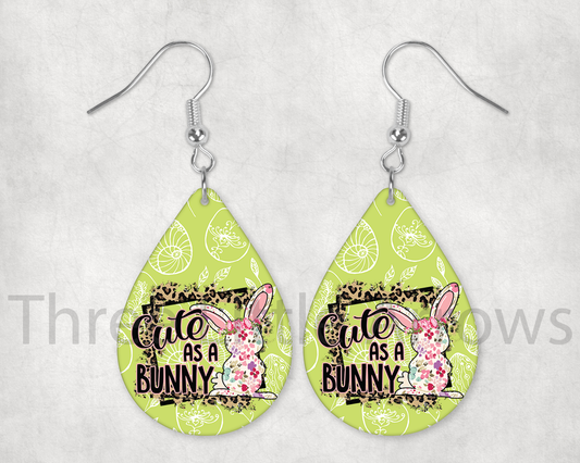 Cute as a Bunny Teardrop Earrings