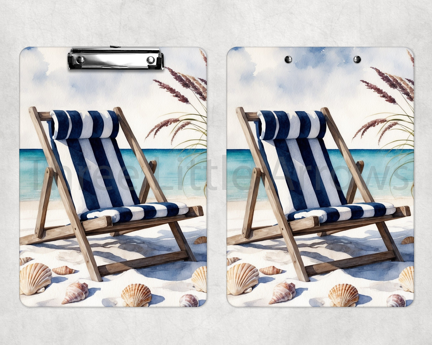 Coastal Relaxation Beach Chair Clipboard