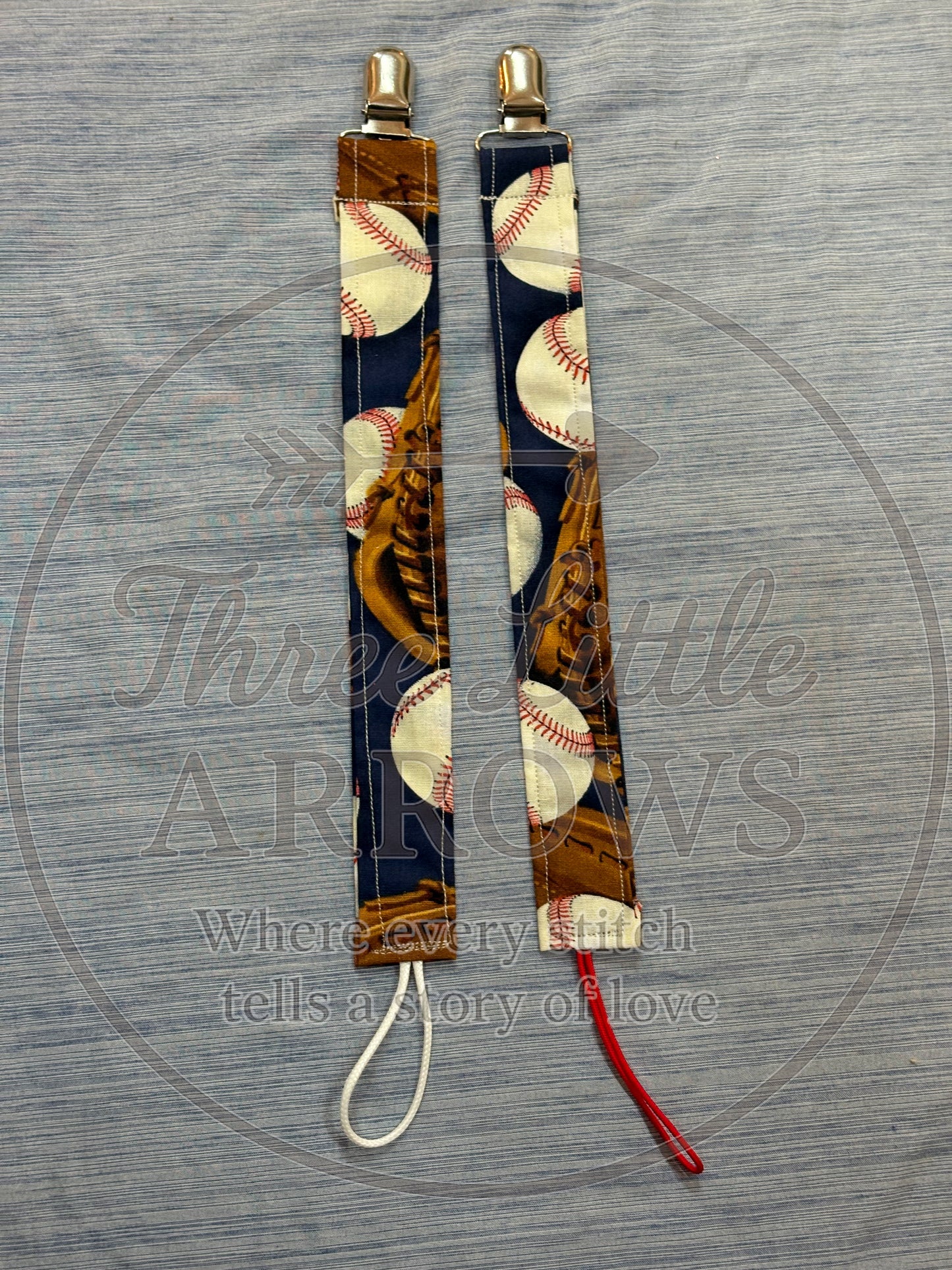 Baseball Pacifier Clip