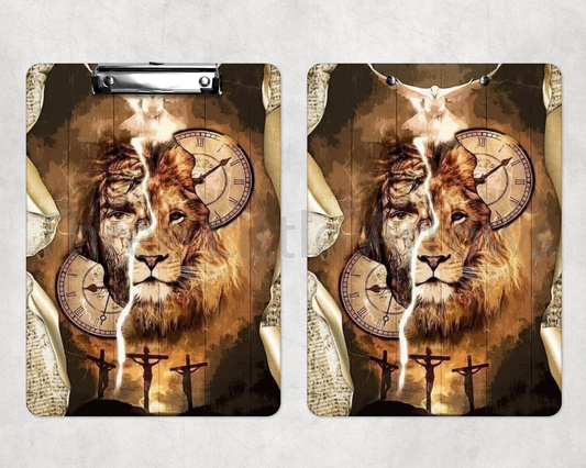 Lion of Judah Faith Clipboard – Strength & Redemption Inspirational Design
