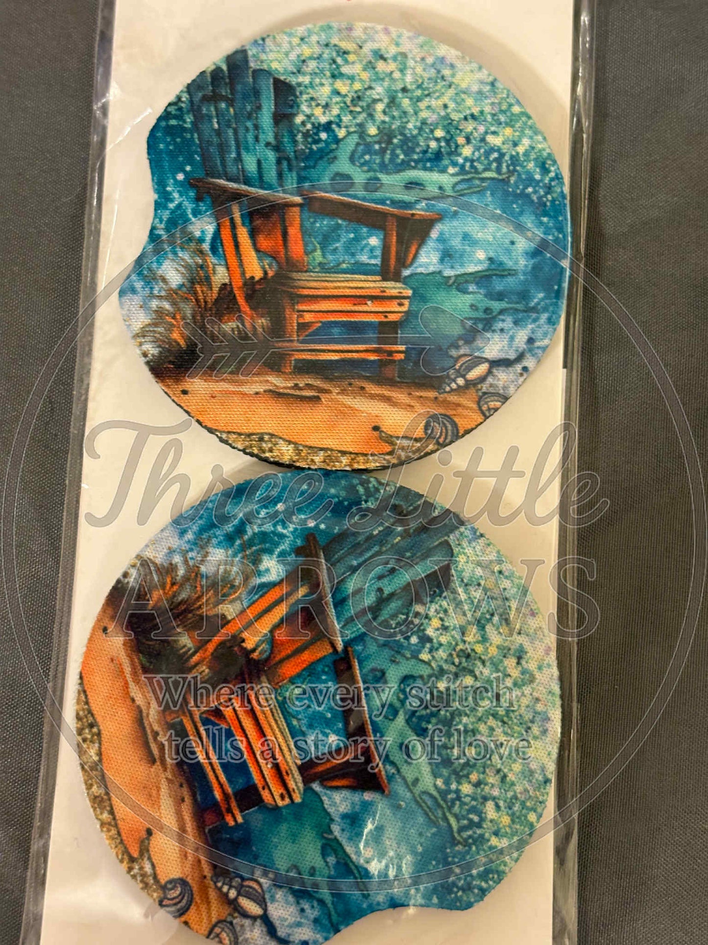 Adirondack beach chair car coasters