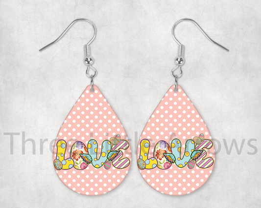 Spring Love Pastel Teardrop Earrings