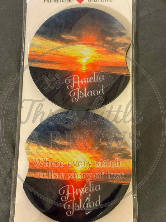 Amelia Island Sunset Car Coasters