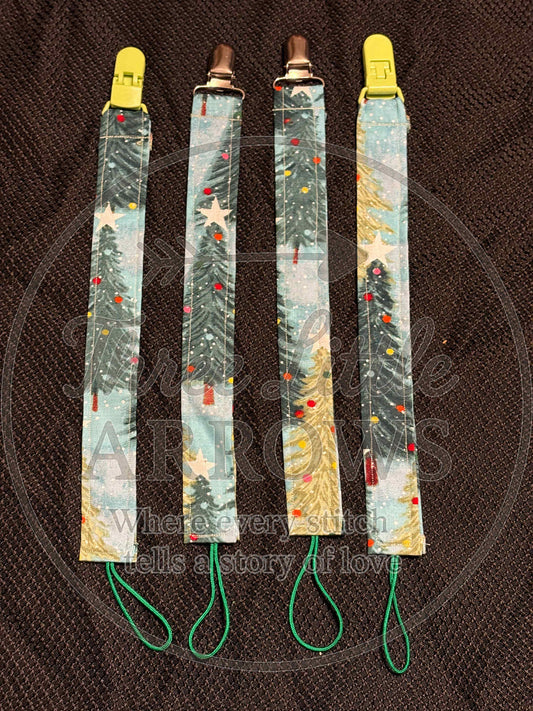 Christmas Tree Pacifier Clip