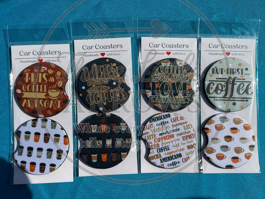 Coffee Lovers Car Coasters