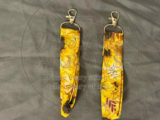 Sunflowers Wristlet Keychain