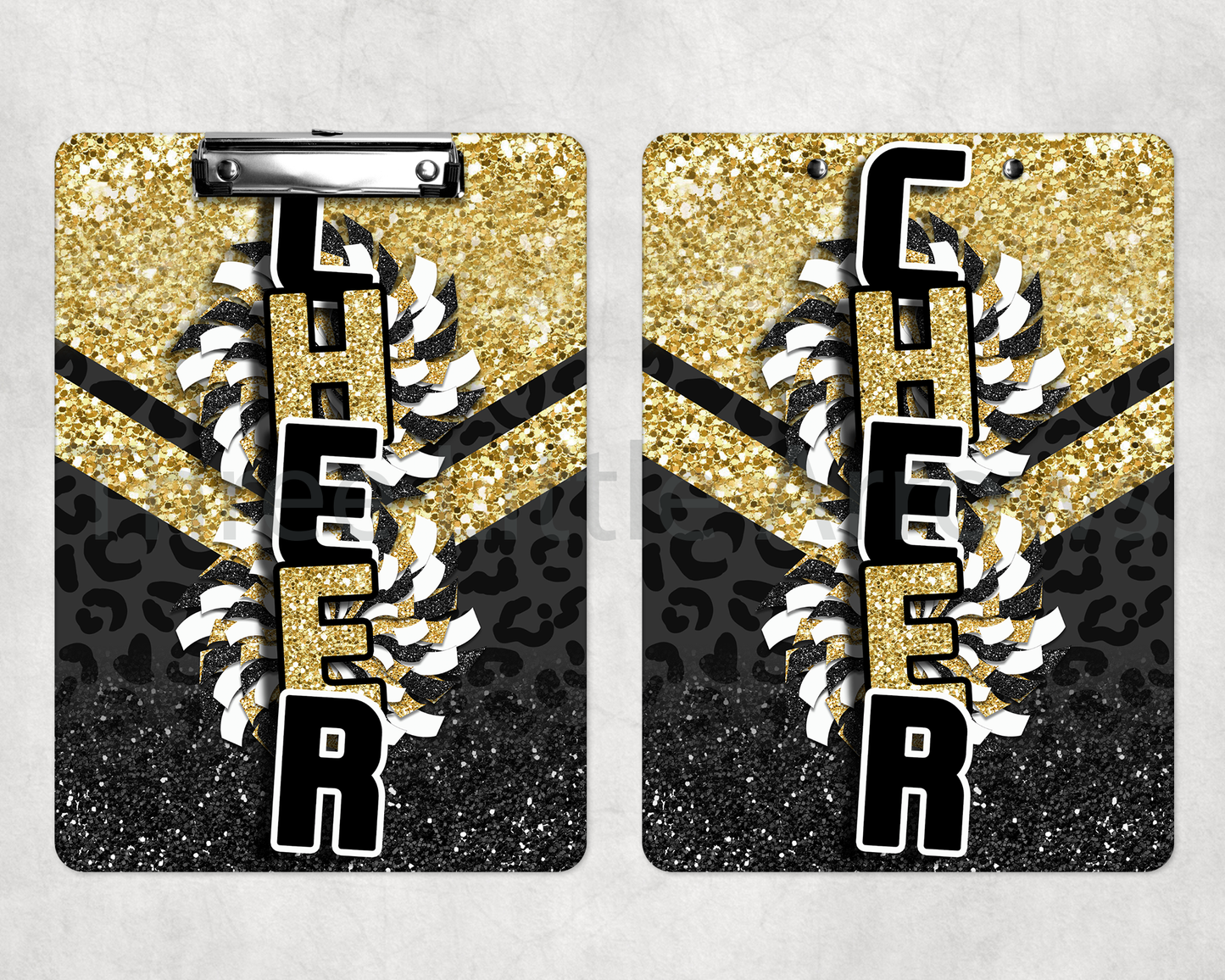Sideline Spark Clipboard – Cheer Coach Glitter Design