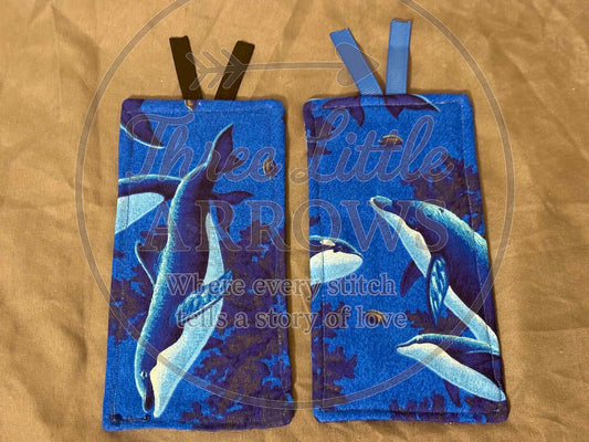 Orca Whale Fabric Bookmarks