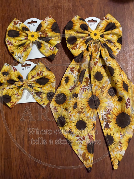 Sunflower Fabric Bows