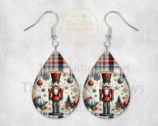 Nutcracker Christmas Earrings