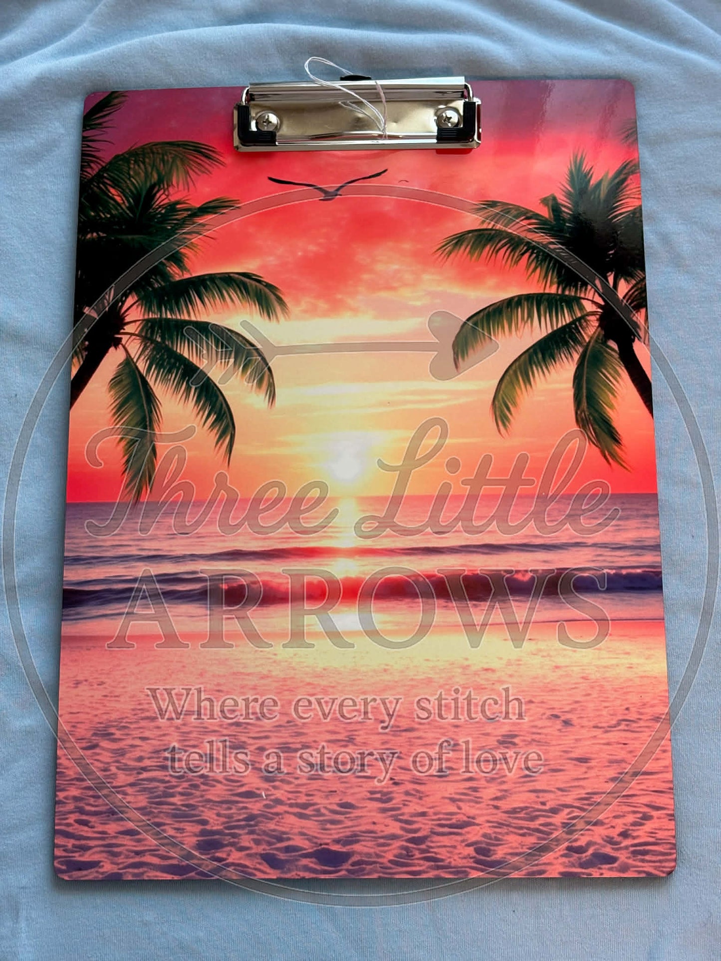 Tropical Sunset Beach Clipboard