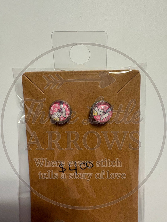 Blushing Bunny Stud Earrings