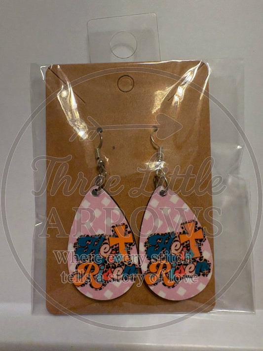 He Is Risen Statement Teardrop Earrings