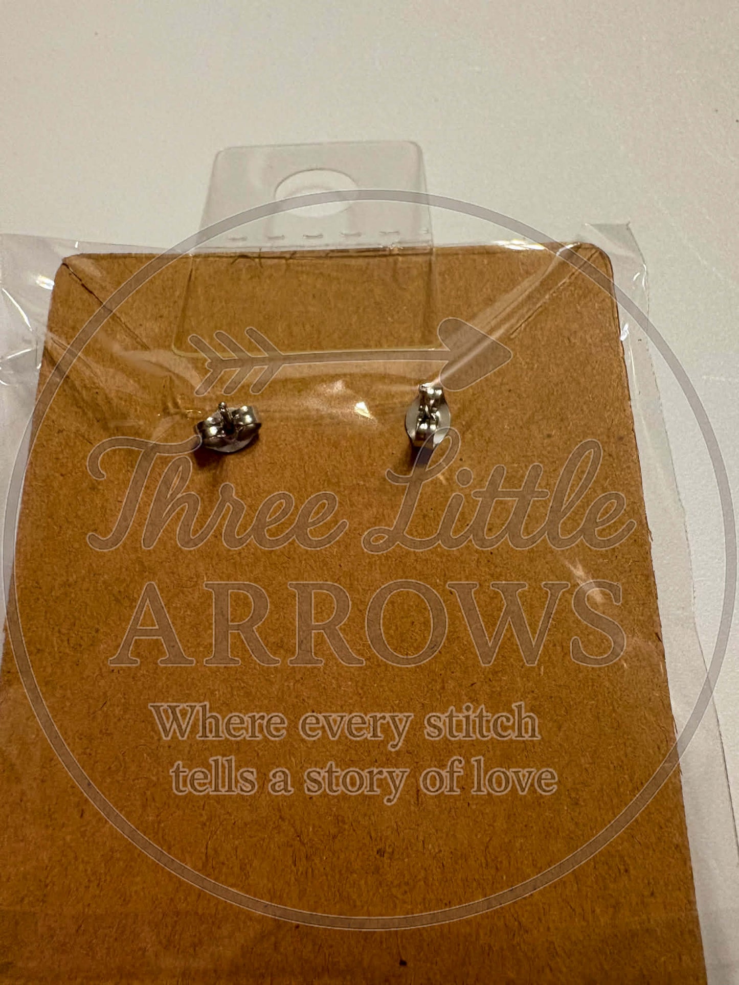 Bold Chevron Bunny Stud Earrings