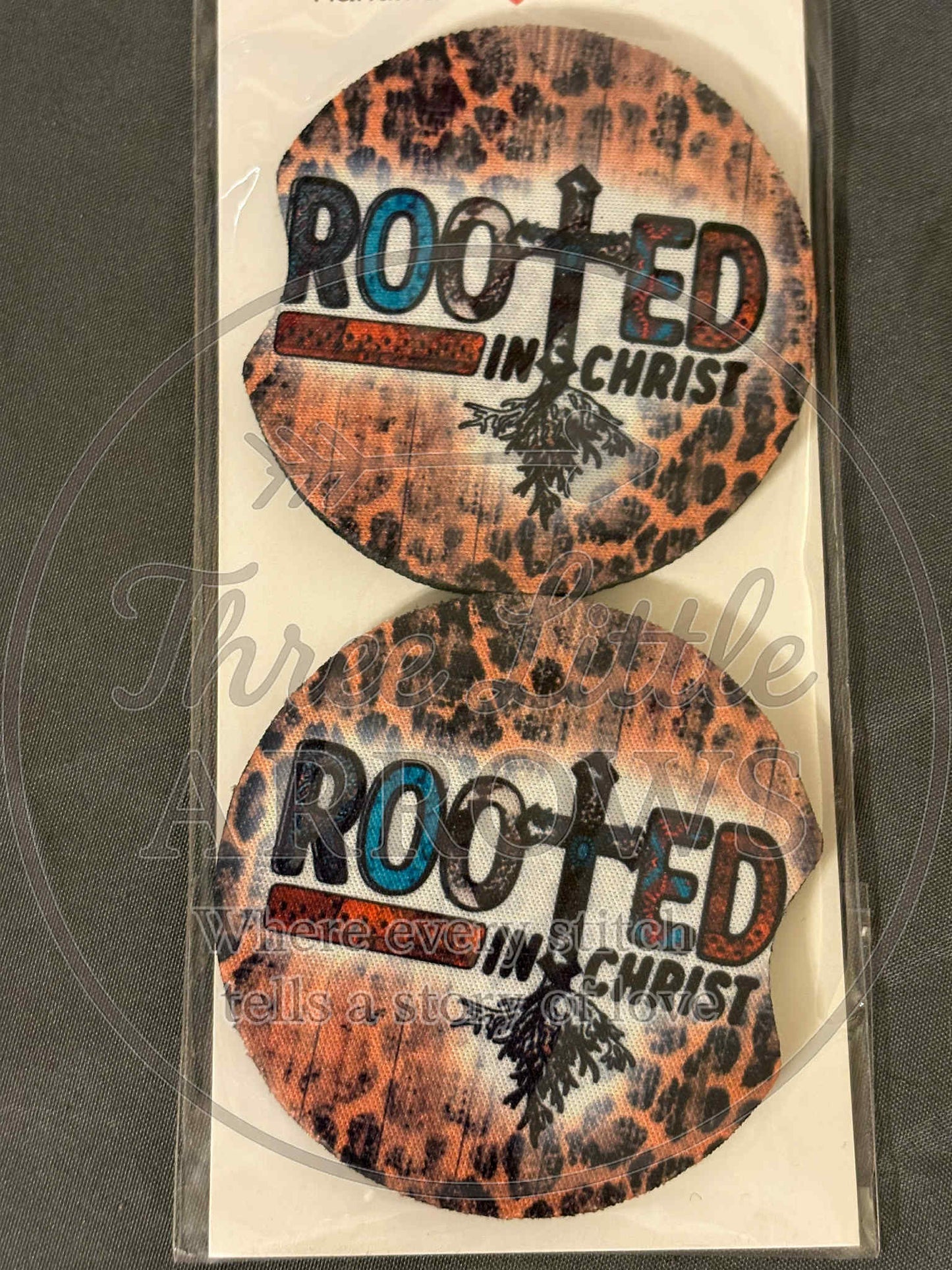 Rooted in Christ Car Coasters
