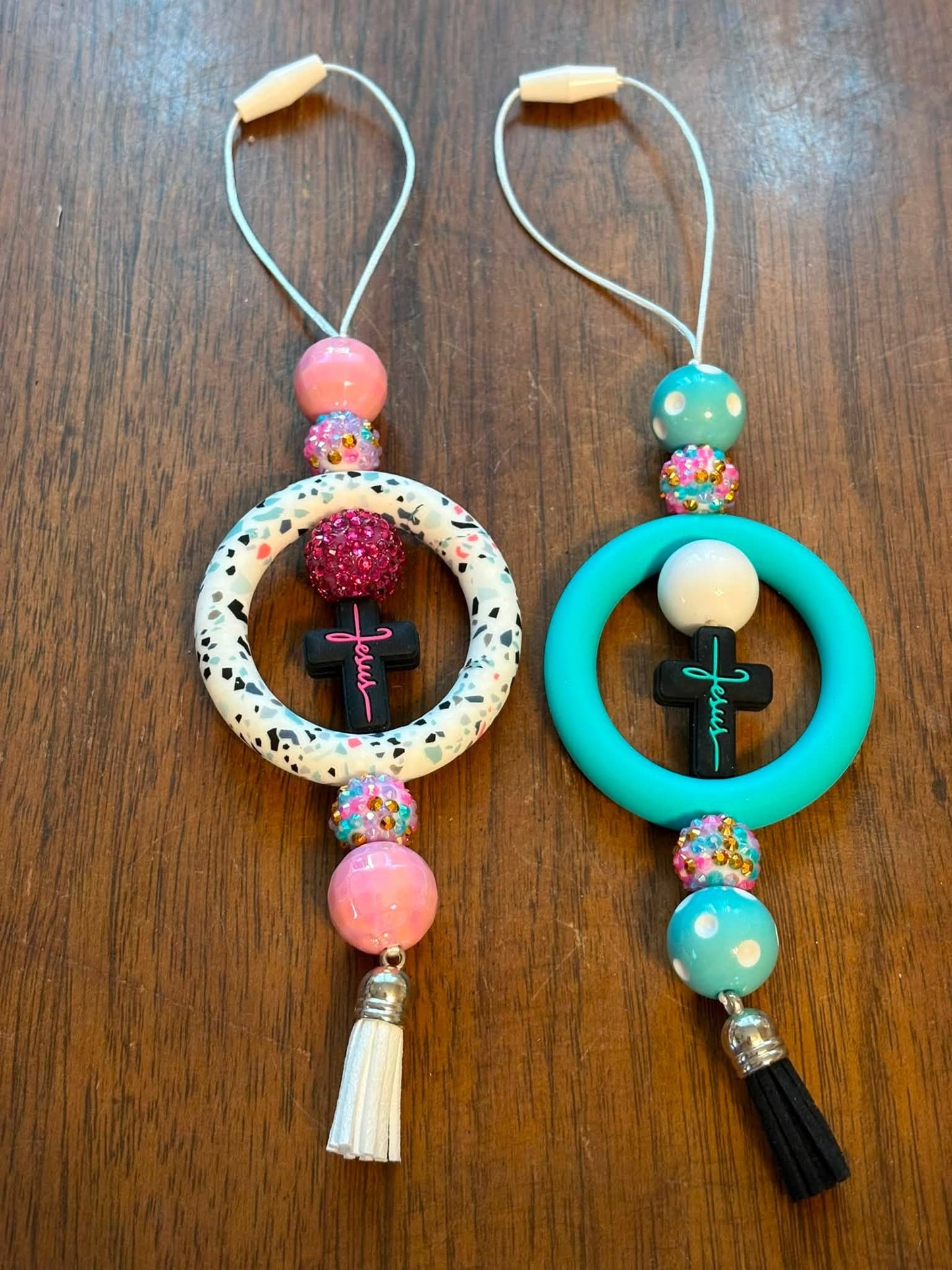 Faith & Joy Rearview Mirror Car Charm