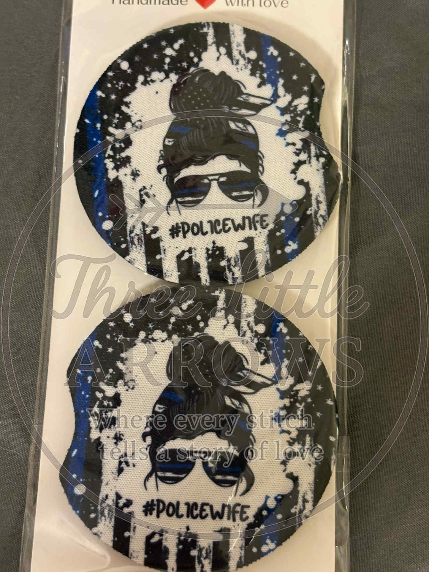 Police Wife Car Coasters