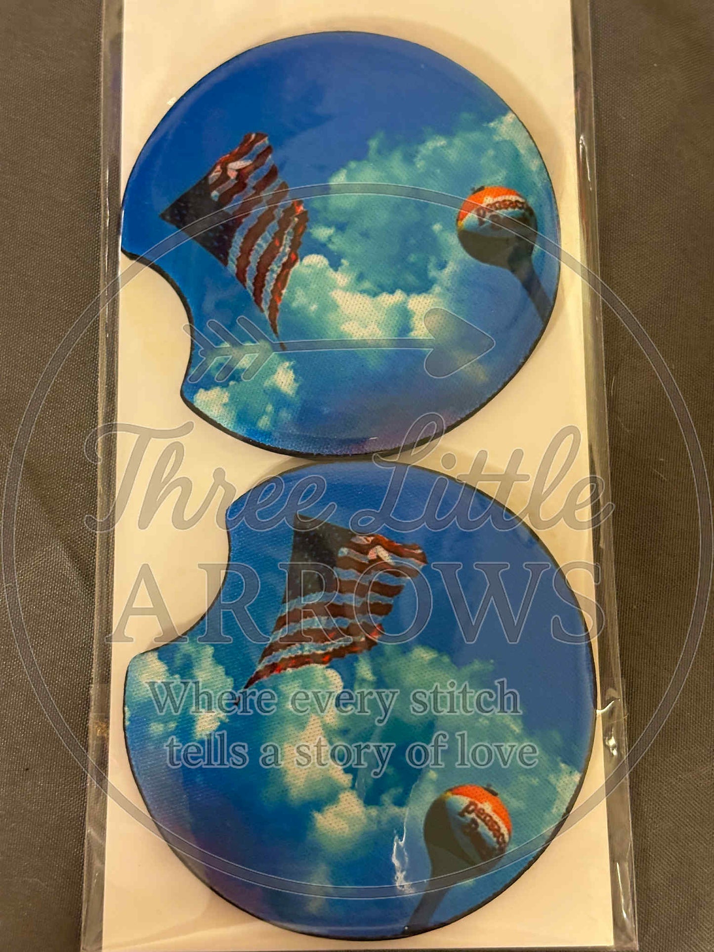 Patriotic Pensacola Beach Car Coasters