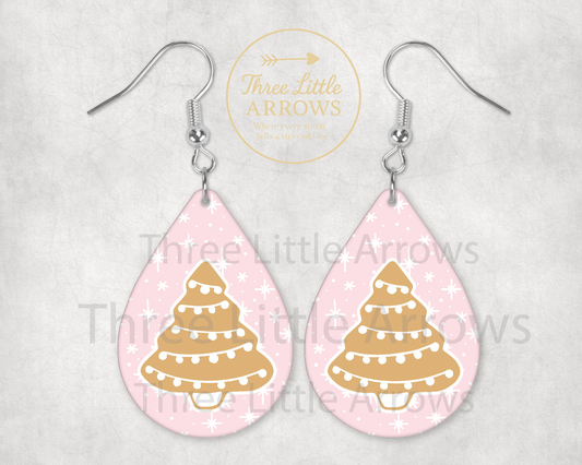 Gingerbread Tree Earrings